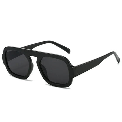 Zara women’s sunglasses in Black frame with Black lenses, right 3/4 angle on white background — acetate frame, TAC lenses, 100% UV protection