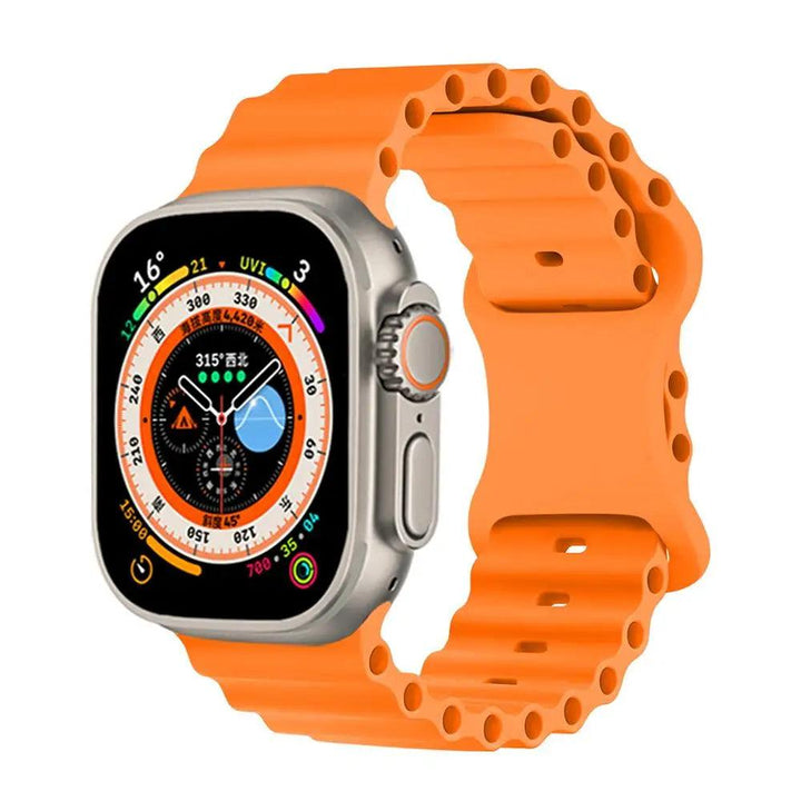 Ocean Strap for Apple watch band 49mm 44mm 40mm 45mm 41mm 42mm 38mm silicone bracelet iWatch series 8 Ultra 2 7 6 5 3 se 9 Strap - apus