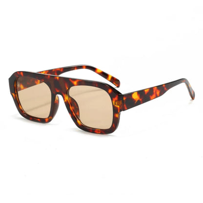 Elyss shield women's sunglasses in tortoise acetate frame with soft beige TAC lenses, 100% UV protection, right 3/4 angle view on white background